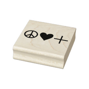 peace love positivity rubber stamp