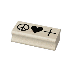 peace love positivity rubber stamp