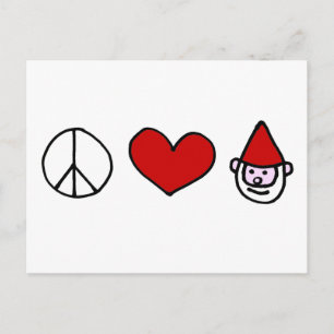 Peace Love Postcard