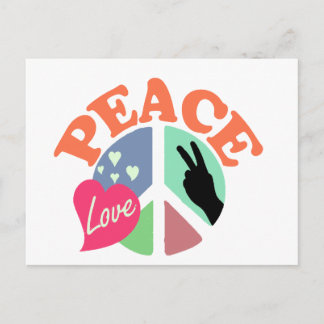 Peace Love Postcard