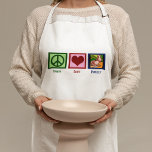 Peace Love Pottery Standard Apron<br><div class="desc">A peace sign,  heart,  and pretty pottery. I love ceramics.</div>