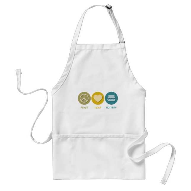 Peace Love Pottery Standard Apron (Front)