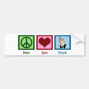 Peace Love Prayer Bumper Sticker