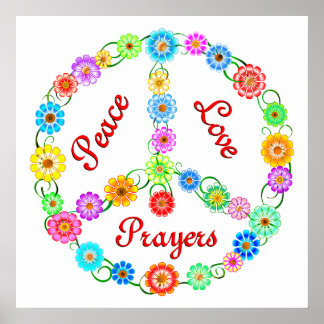 Peace Love Prayers Poster