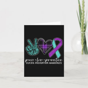 Peace Love Prevention Suicide Prevention Awareness Card