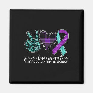 Peace Love Prevention Suicide Prevention Awareness Magnet