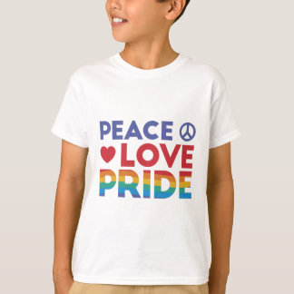 Peace love Pride design T-Shirt