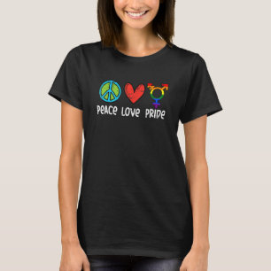 Peace Love Pride Nonbinary Non Binary Enby Nb Flag T-Shirt