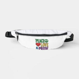 Peace Love Pride Vintage Engraving Vector Design_1 Bum Bags