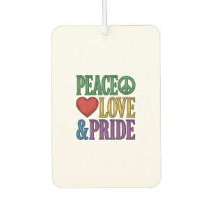 Peace Love Pride Vintage Engraving Vector Design_1 Car Air Freshener