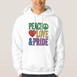 Peace Love Pride Vintage Engraving Vector Design_1 Hoodie