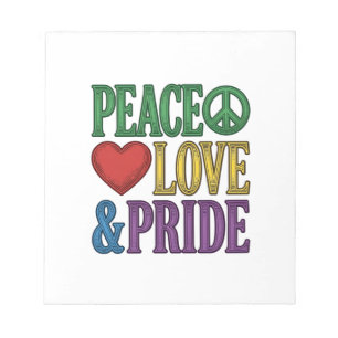Peace Love Pride Vintage Engraving Vector Design_1 Notepad