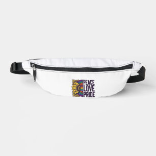 Peace Love Pride Vintage Flower Vector Shirt_1 Bum Bags