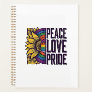 Peace Love Pride Vintage Flower Vector Shirt_1 Planner