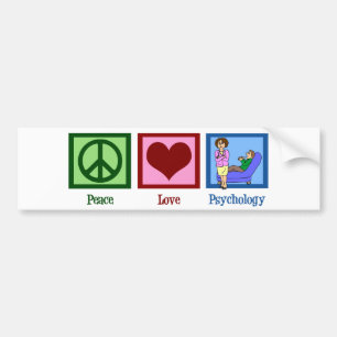 Peace Love Psychology Bumper Sticker