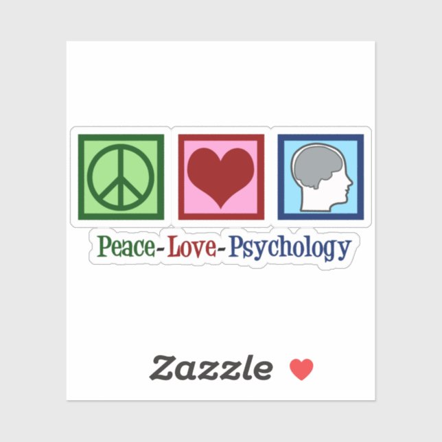 Peace Love Psychology Cute Psychologist (Sheet)