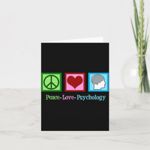 Peace Love Psychology Cute Psychologist  Card