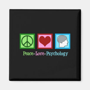 Peace Love Psychology Cute Psychologist Magnet