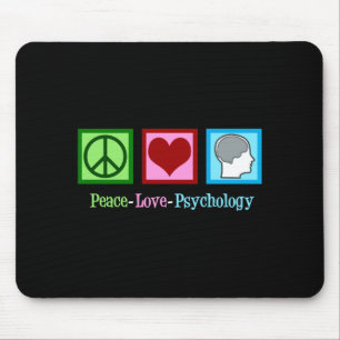 Peace Love Psychology Cute Psychologist Mouse Mat