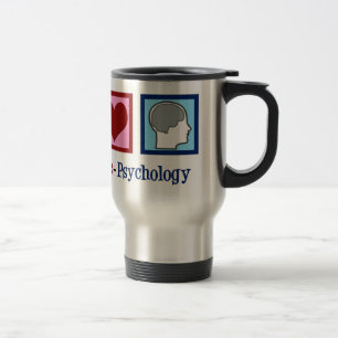 Peace Love Psychology Cute Psychologist Travel Mug