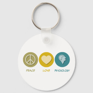 Peace Love Psychology Key Ring