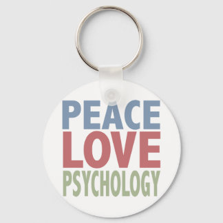 Peace Love Psychology Key Ring