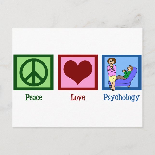 Peace Love Psychology Postcard (Front)