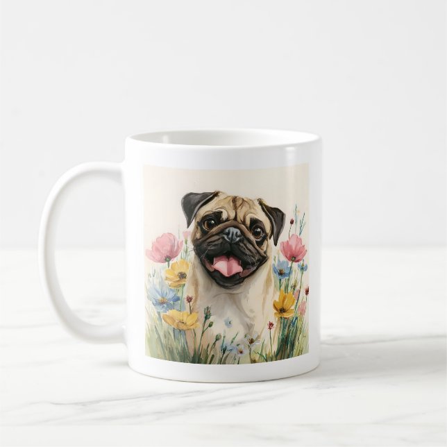 Peace Love Pug Mug (Left)