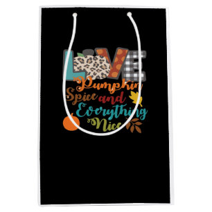 Peace Love Pumpkin - Love Spice And Everything Nic Medium Gift Bag