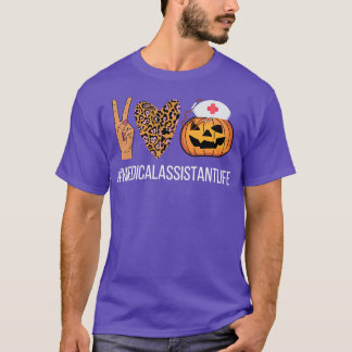 Peace Love Pumpkin Medical Assistant costume Hallo T-Shirt