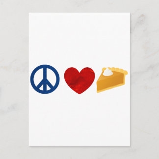 Peace, Love, Pumpkin Pie Postcard
