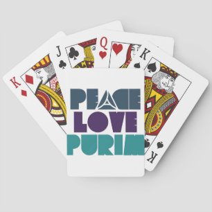 Peace Love Purim Playing Cards