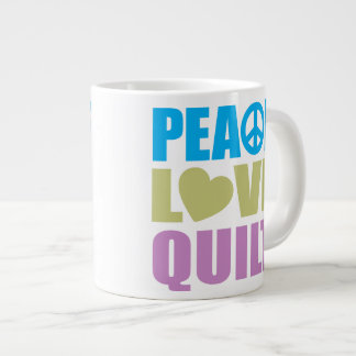 Peace Love Quilt Large Coffee Mug
