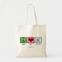 Peace Love Quilting Cute Quilter Monogram