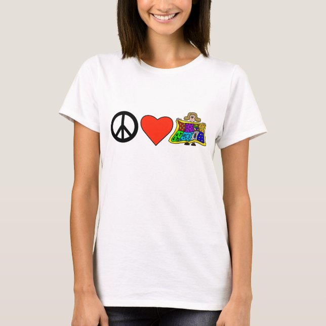 Peace Love Quilting T-Shirt (Front)