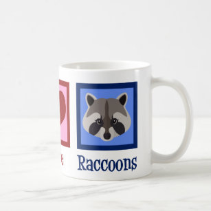 Peace Love Raccoons Coffee Mug
