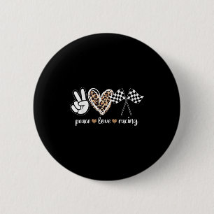 Peace Love Racing  6 Cm Round Badge