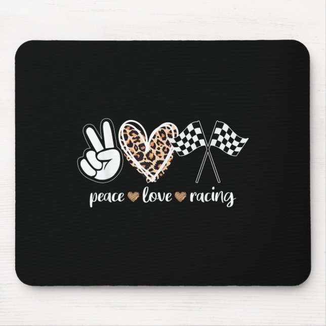 Peace Love Racing  Mouse Mat (Front)