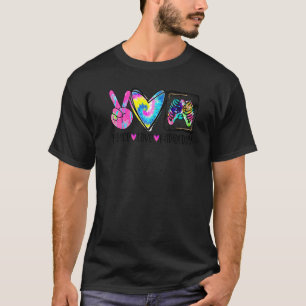 Peace Love Radiology Colourful X-Ray Technician Ra T-Shirt