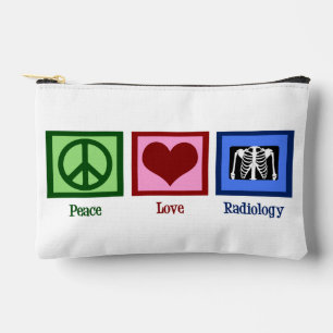 Peace Love Radiology Cute Radiologist Accessory Pouch