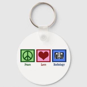 Peace Love Radiology Key Ring