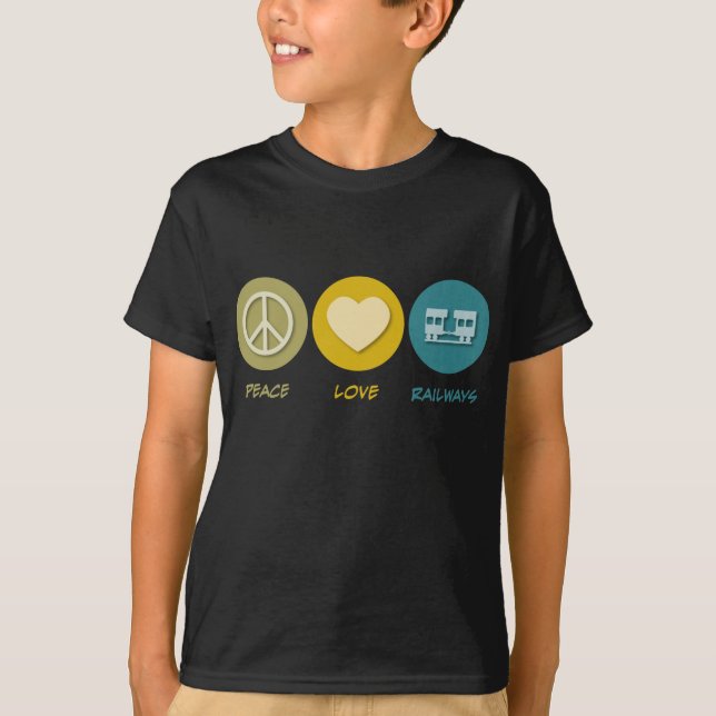 Peace Love Railways T-Shirt (Front)
