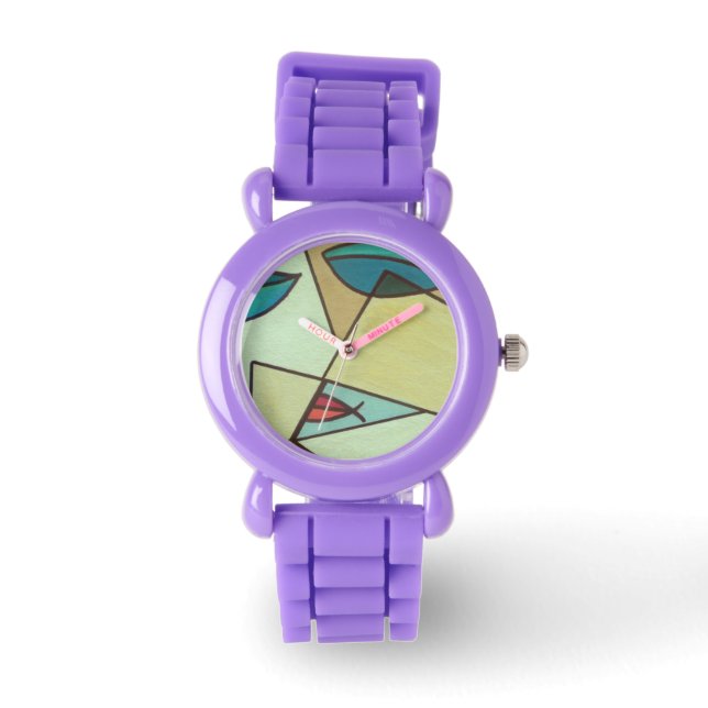 Peace Love Rainbow Party Destiny Digital Art Watch (Front)