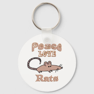 Peace Love Rats Key Ring