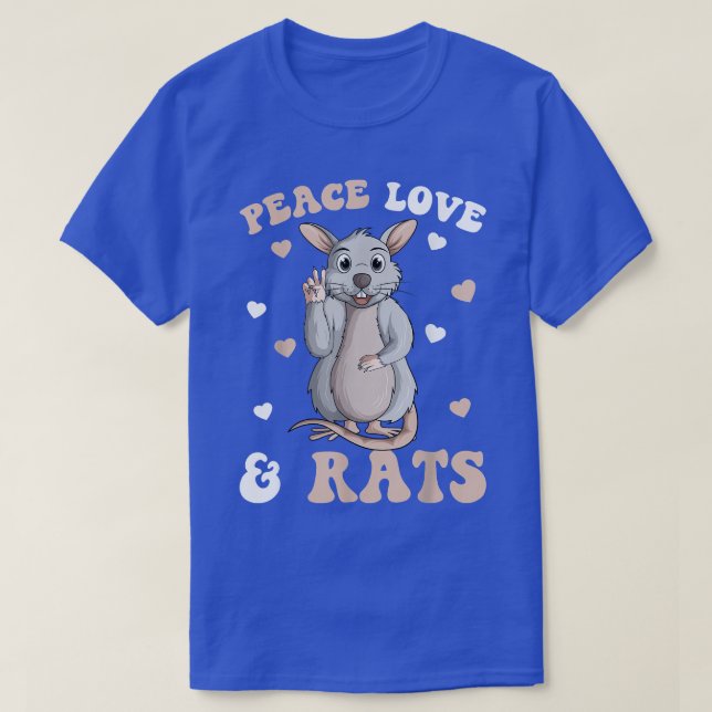 Peace Love Rats Women Kids Girls Rat  T-Shirt (Design Front)