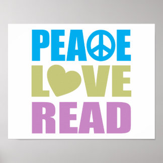 Peace Love Read Poster