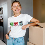 Peace Love Real Estate T-Shirt<br><div class="desc">Pretty real estate gifts for a realty,  a title company,  mortgage broker,  loan officer or even a new homeowner. A peace sign,  a heart,  and a house.</div>
