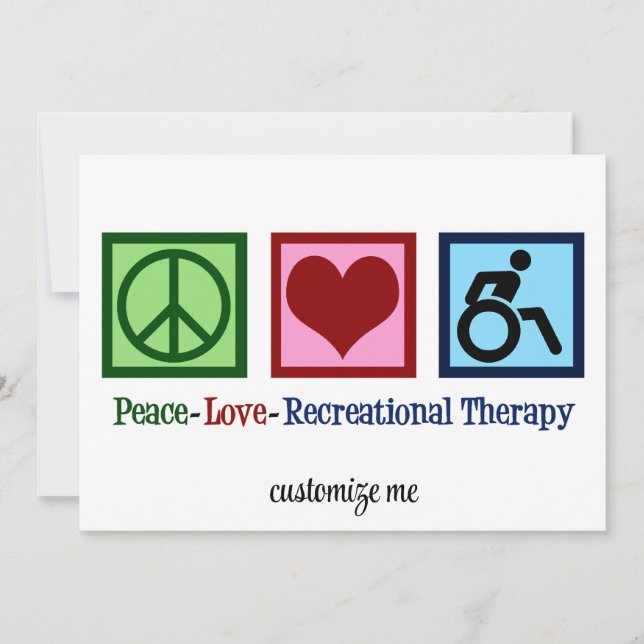 Peace Love Recreational Therapy Personalised (Front)
