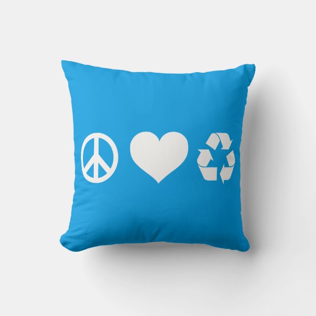 Peace Love Recycle Cushion (Front)