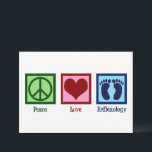 Peace Love Reflexology Christmas Holiday Card<br><div class="desc">Peace Love Reflexology holiday card. A cute zone therapy Christmas card for a reflexologist who uses reflex points on the feet,  hands,  or ears.</div>